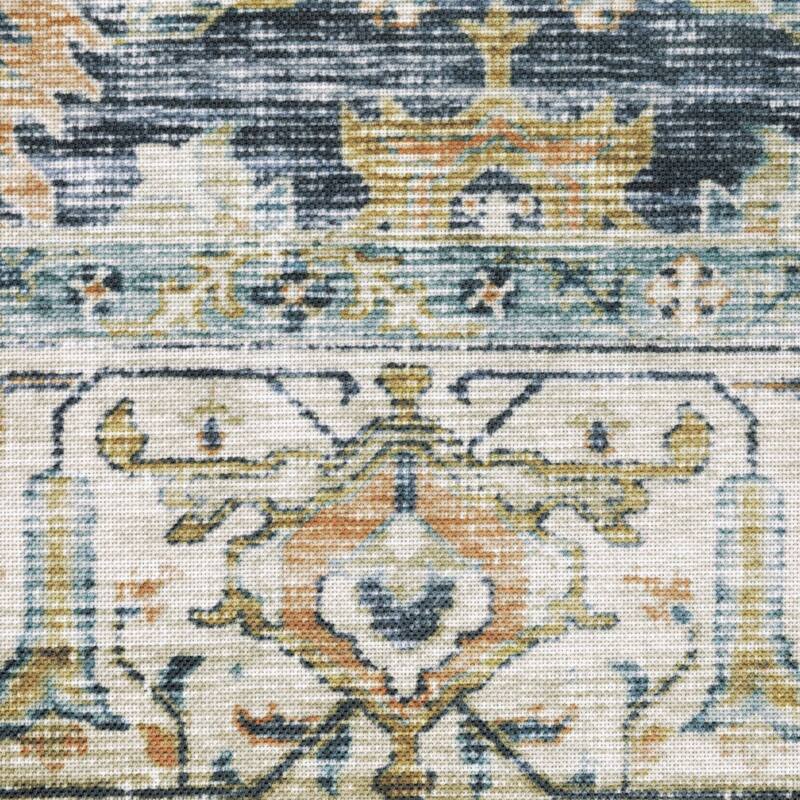 Vista Home Clarissa Washable Bordered Oriental Indoor Area Rug Mat