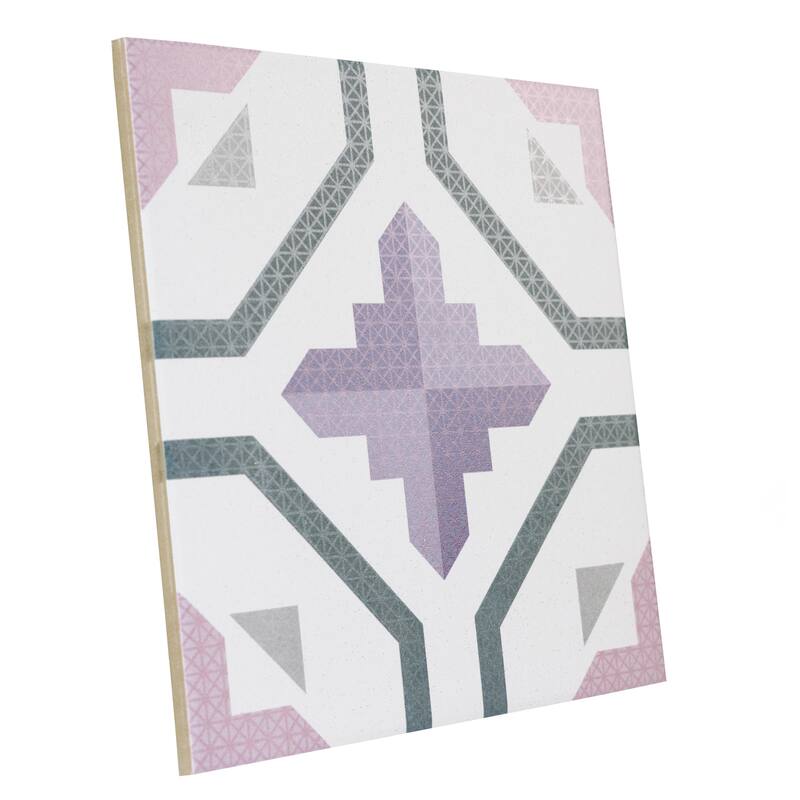 Merola Tile Prisma Lavender 9-3/4" x 9-3/4" Porcelain Floor and Wall Tile