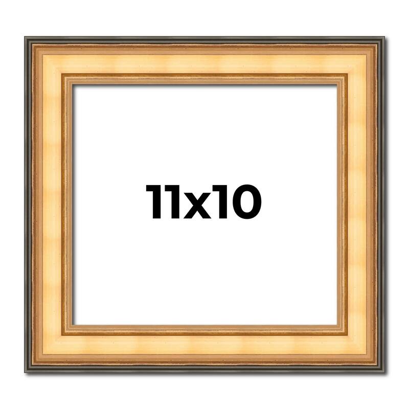 11x10 Frame Gold Plein Aire Solid Wood Picture Frame Width 2 Inches |