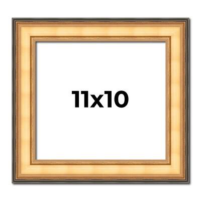 11x10 Frame Gold Plein Aire Solid Wood Picture Frame Width 2 Inches |