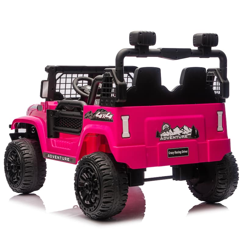 24V Ride-On Car All-Terrain Kids Car Electric Car Toy Pink Ride on Jeep