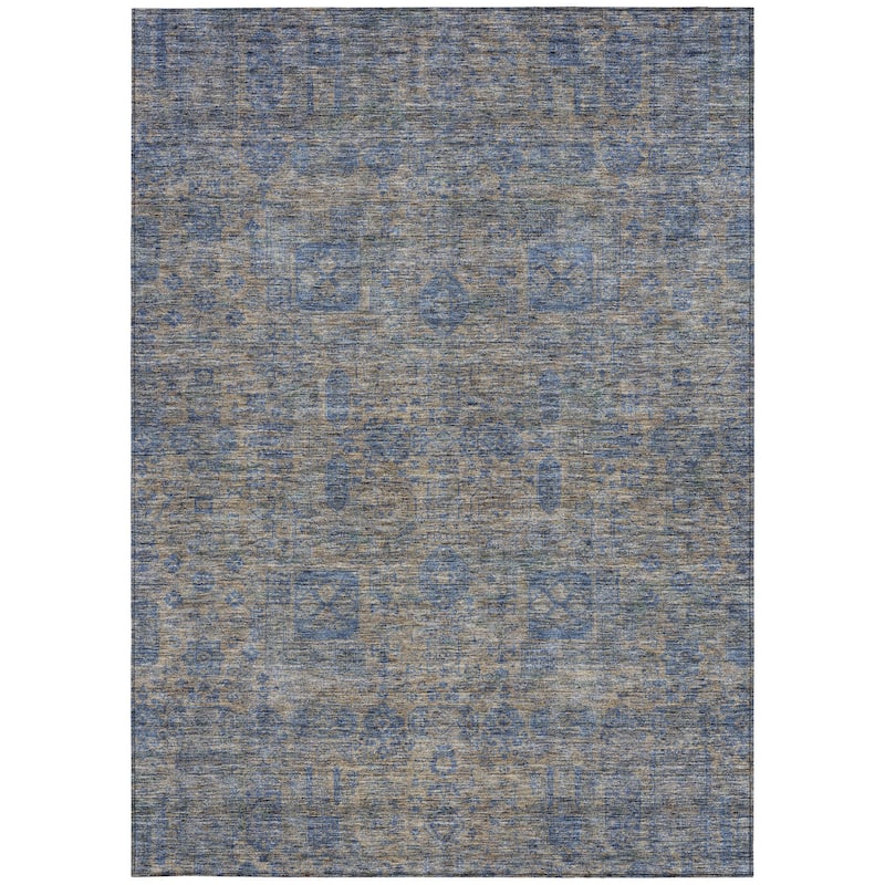 HomeRoots Oriental Transitional Rectangle Outdoor Rug