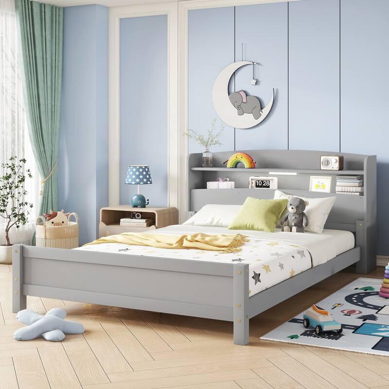Full Pine Wood Bed with Innovative Features for Ultimate Comfort