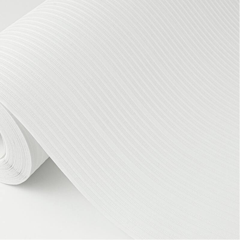 Brewster Cedric White Stripe Paintable Wallpaper - 396in x 20.9in x 0.025in
