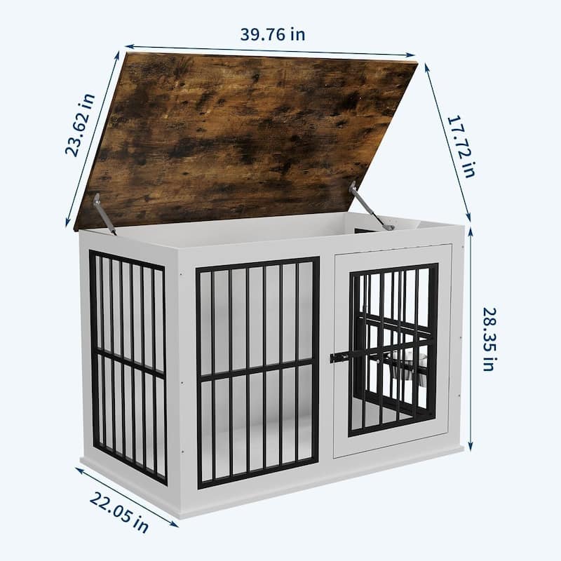 Heavy Duty Indestructible Dog Cage, Dog Crate Furniture for Large Medium Small Dogs