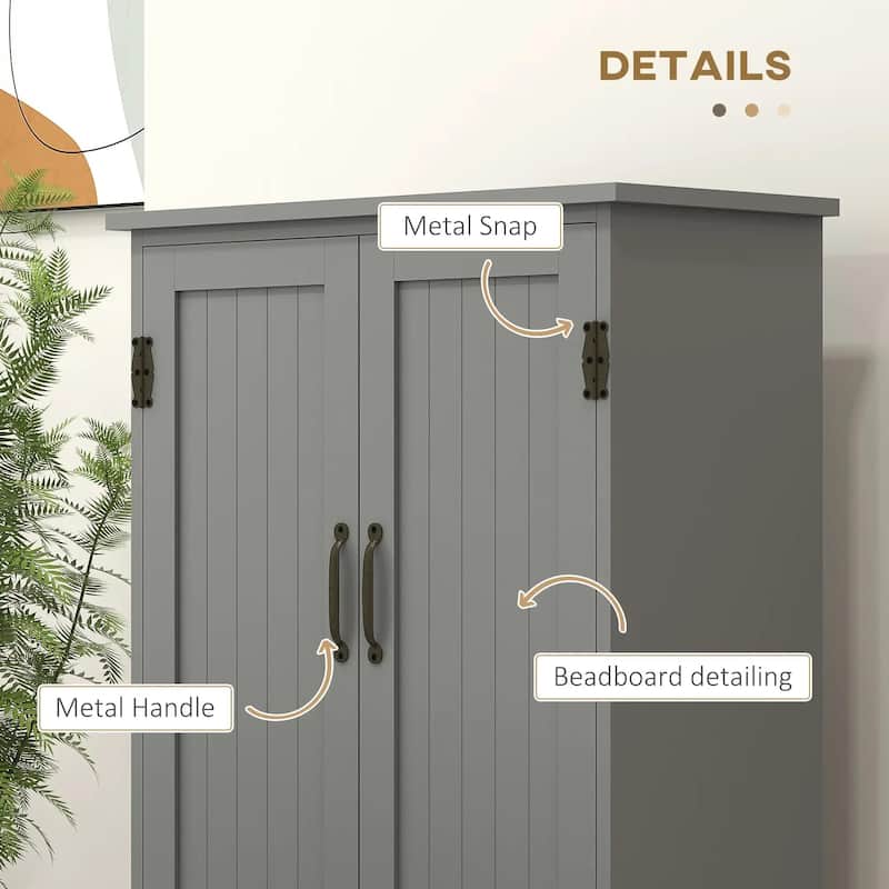 Accent Floor Storage Cabinet Kitchen Pantry,Adjustable Shelves,2 Doors