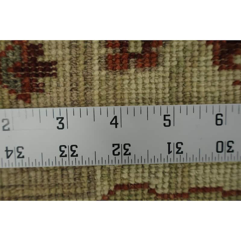 Hand Knotted Oriental 100% Wool Carpet Traditional All-Over Red Peshawar Area Rug - 9' 1'' X 6' 0''