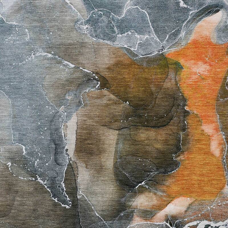 Almilo Modern Art-Inspired Weather Resistant Current & Stylish Outdoor Rug