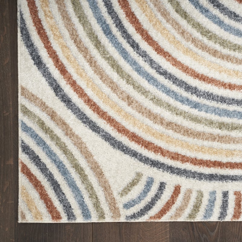 Pino Power Loomed Abstract Low Pile Area Rug By HomeRoots