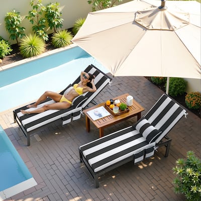 Pellebant Outdoor Lounge Chair Cushions with Pillow