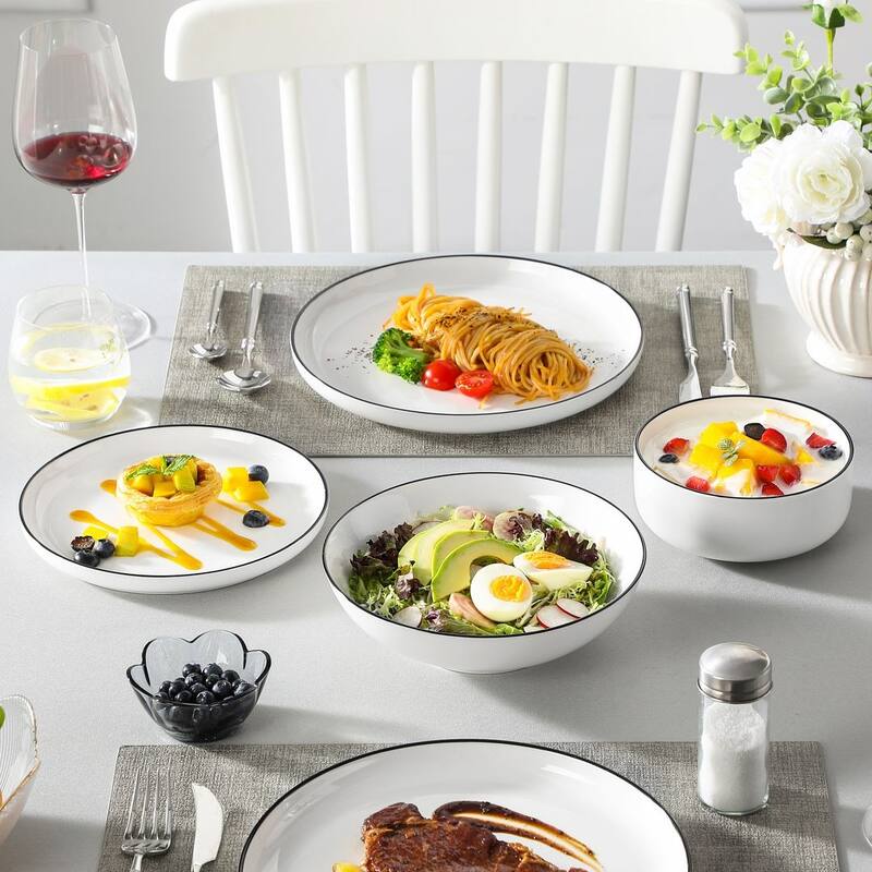 MALACASA LUNA 24-piece Porcelain Dinnerware Set (Service for 6)
