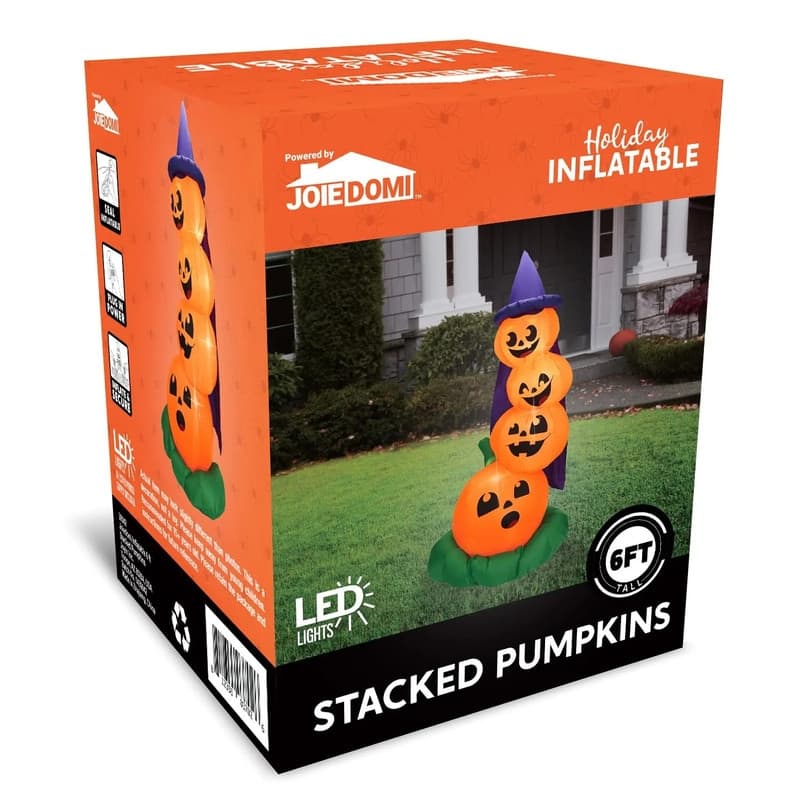 Joyfy 6 FT Inflatable Stacked Pumpkins Decoration