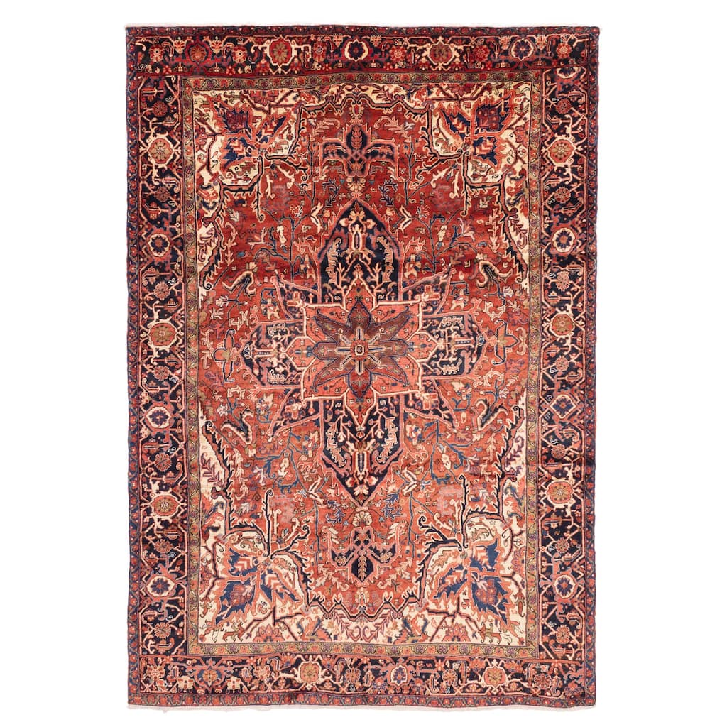 ECARPETGALLERY Hand-knotted Sarabi Red Wool Rug - 7'7 x 10'11