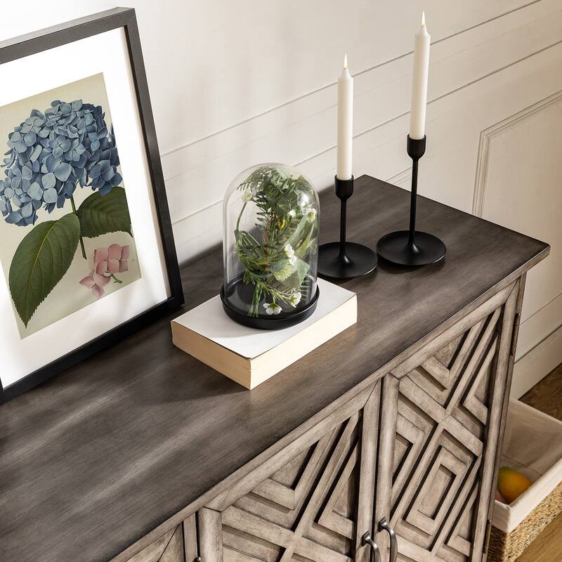 Angel Traditional Distressed Storage Sideboard with Adjustable Shelves by HULALA HOME
