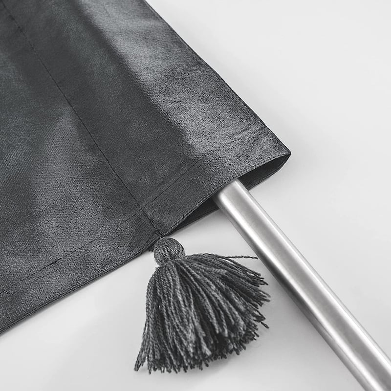DriftAway Boho Velvet Handmade Tassel Curtain Room Darkening Thermal Insulated Window Curtains