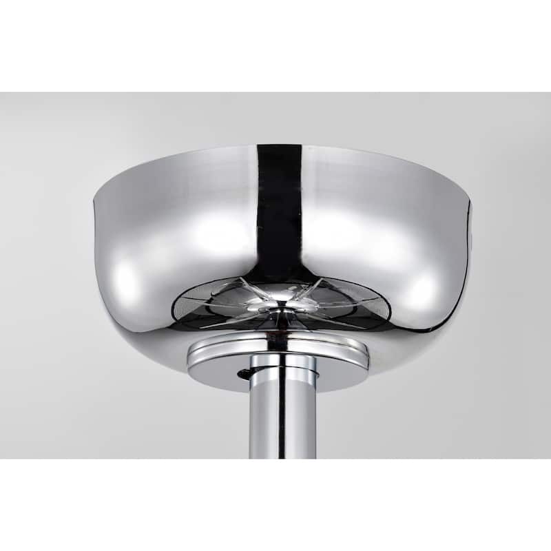 Milian 23-inch Silver and Matte Black 6 Lights 3 Blades Lighted Ceiling Fan with Remote