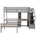 preview thumbnail 10 of 15, Practical Twin Size Loft Bed with a Stand-alone Bed,Storage Staircase,Desk with Shelves