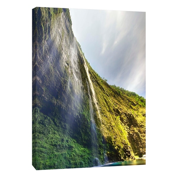 PTM Images 9-108821 PTM Canvas Collection 10" x 8" - "Hiilawe Falls" Giclee Waterfalls Art Print on Canvas