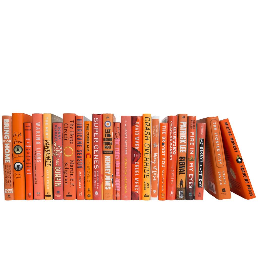 Books Orange Decorative Accessories: Citrus Dust Jackets Color By The Foot