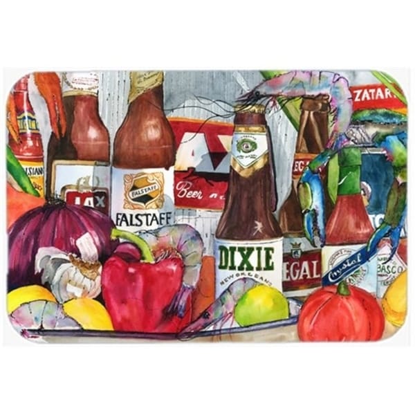 Carolines Treasures 1017CMT 30 x 20 in. Orleans Beers and Spices Kitchen Or Bath Mat