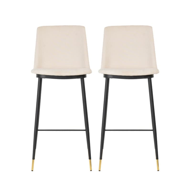 Evora Velvet Counter Stool (Set of 2)
