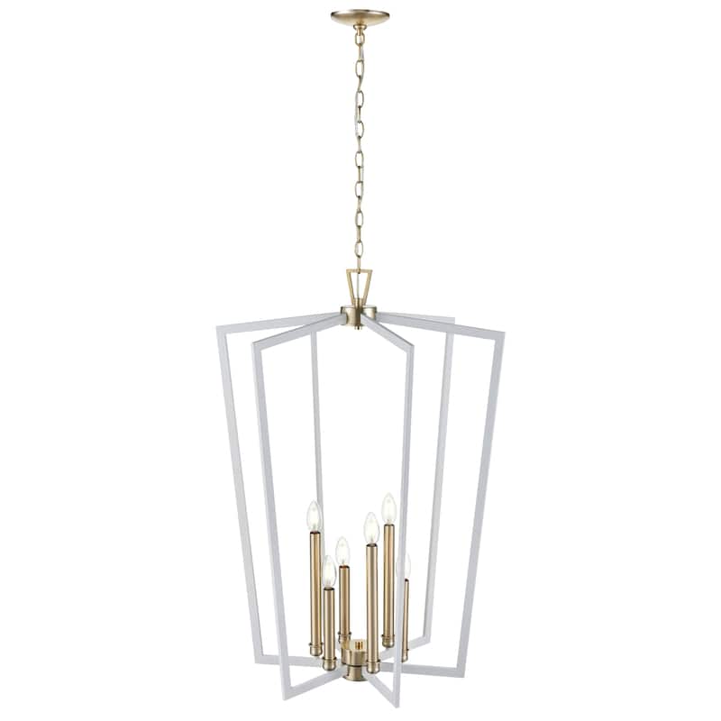 Lizabeth Pendant Light Matte White/Modern Gold