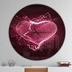 preview thumbnail 1 of 8, Designart 'Happy Valentine's Day' Oversized Modern Wall CLock 36 in. wide x 36 in. high