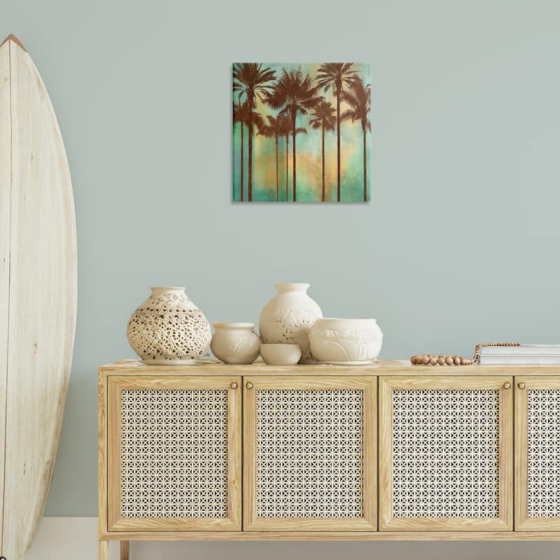 Stupell Palm Trees over Gradient Canvas Wall Art Design By John Seba