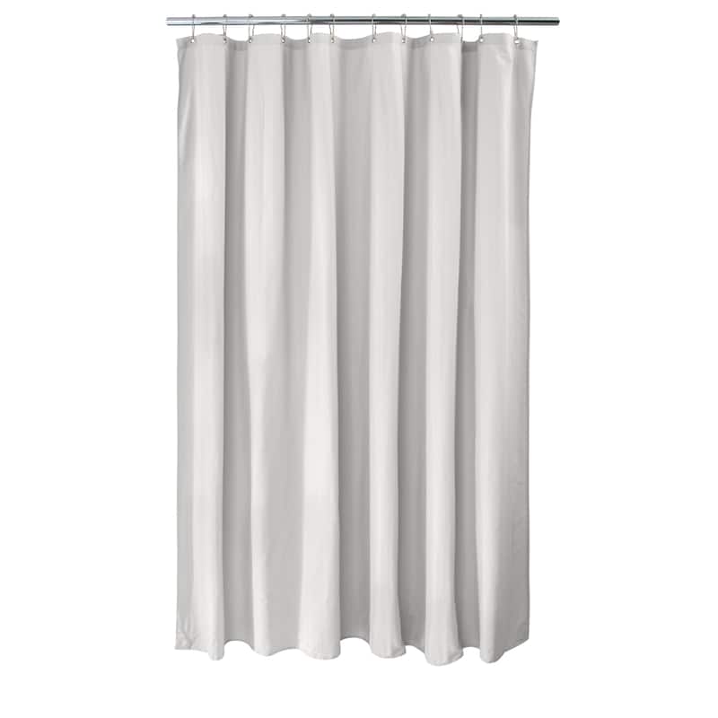 Elle Décor Soft Touch Waterproof Fabric Shower Curtain Liner in Blush - White