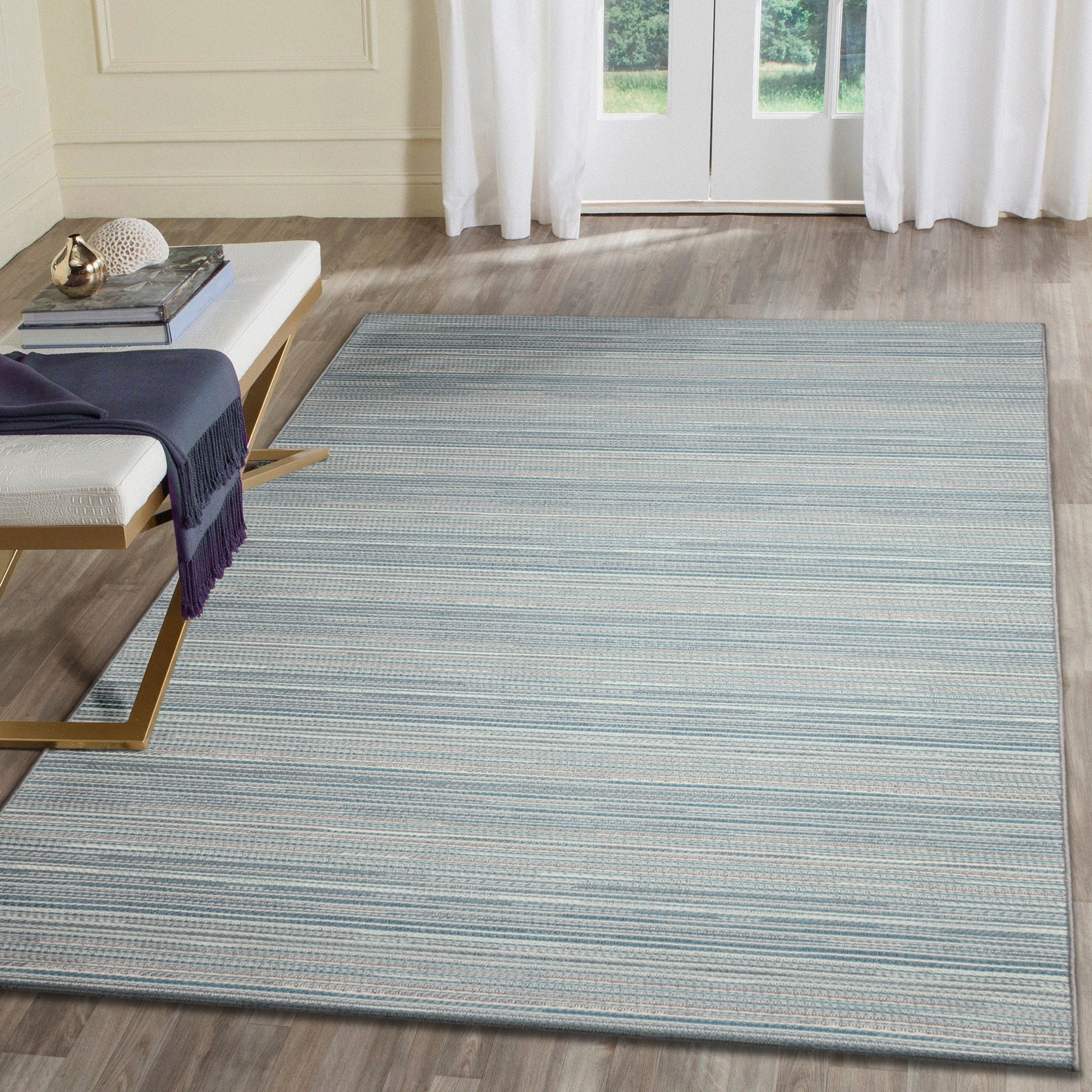 Lush Decor Miranda Tweed Stripe Indoor/Outdoor Rug