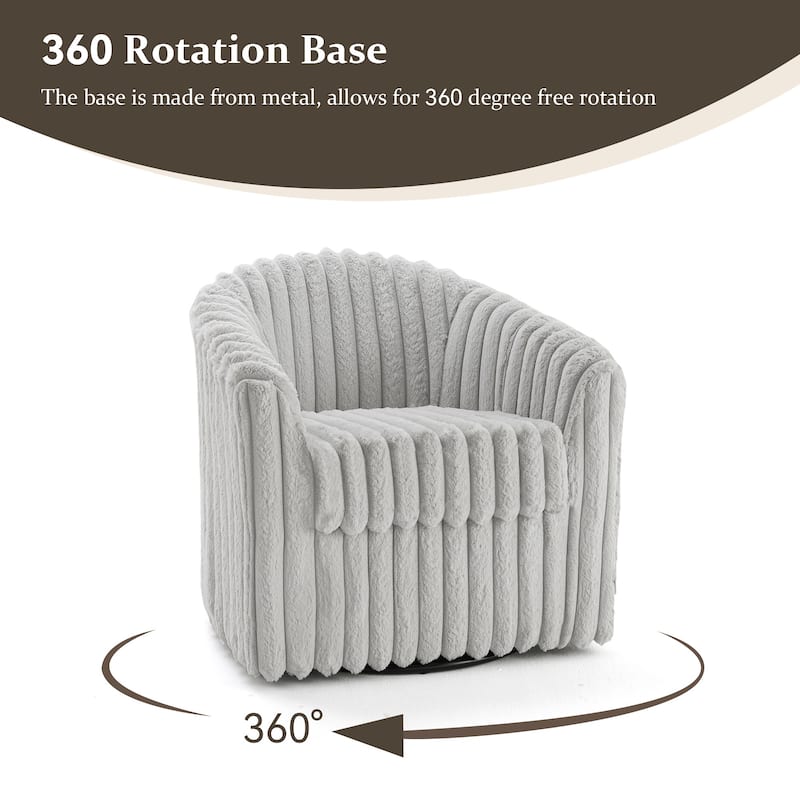 Single Sofa Armchair Swivel Barrel Chair (Set of 2)