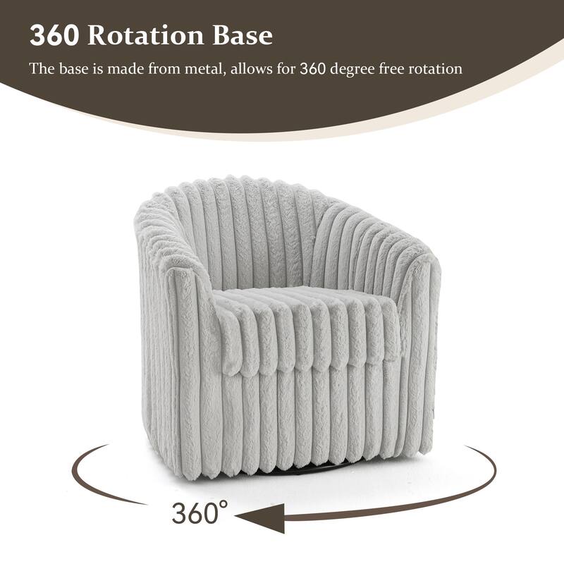 Single Sofa Armchair Swivel Barrel Chair