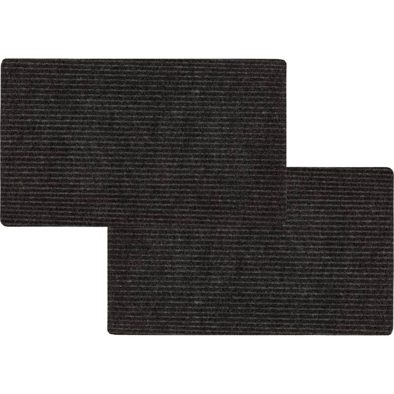 Mohawk Home Utility Floor Mat for Garage, Entryway, Porch, and Laundry Room - 1'6" x 2'6" (2 Pack) - Charcoal