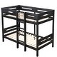 preview thumbnail 5 of 5, Stylish & Simple Twin over Twin Bunk Bed with 14+14 Slat System, Knock-Down Structure, and Patent-Pending Design, Black