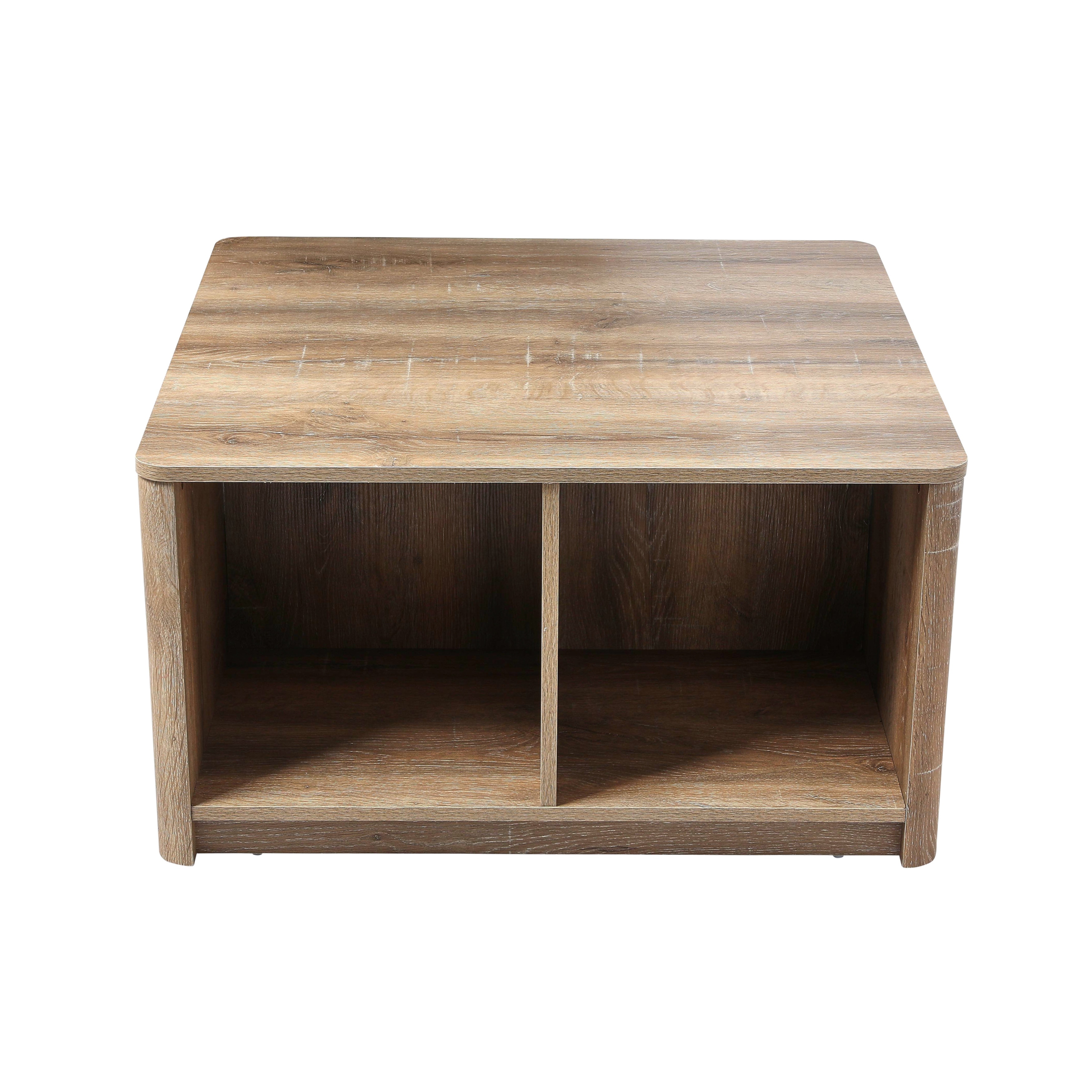 Coffee Table with 4 Square Cube Storage Compartments - Overstock