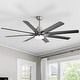 preview thumbnail 120 of 128, Sofucor 52/66/72/76/84Inch Large Ceiling Fan with Dimmable LED Light ,Remote&APP Control,8 Blades for Large Living Room,Porch 52 Inch - Nickel with Black ABS Blades