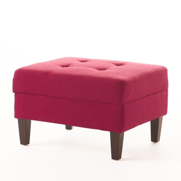 Zahra tufted fabric storage ottoman hotsell