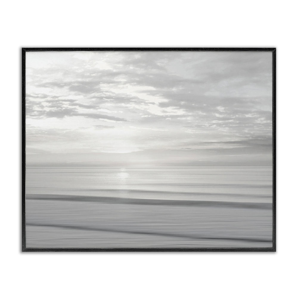 Stupell Soft Serene Beach Reflection Framed Giclee Art Design By Maggie Olsen