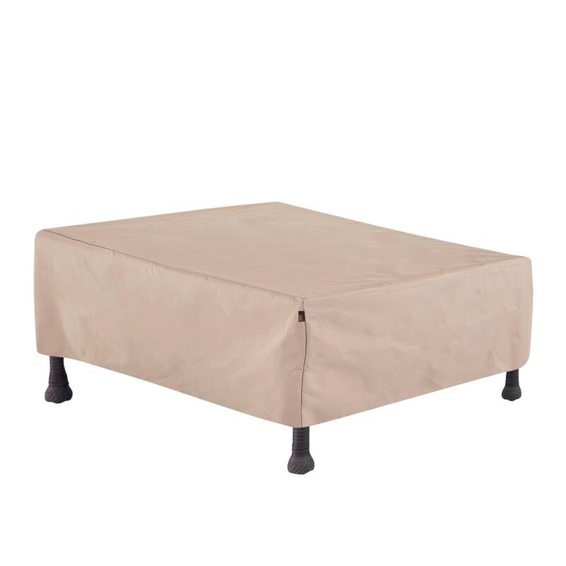 Modern Leisure® Chalet Patio Ottoman Cover, 48"L x 25"W x 18"H, Beige - Grey