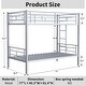 preview thumbnail 3 of 10, Twin Over Twin Bunk Bed with Ladder, Able to Split, Silver