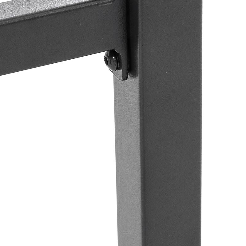 Patio 3-Piece Textilene Bar Set with High Backrest, Black and Gray