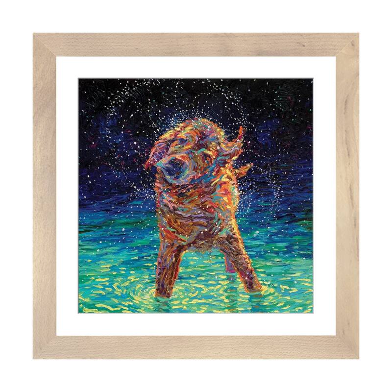 iCanvas "Moonlight Swim" by Iris Scott - Natural - 24x24x1