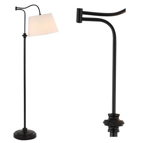 Jason 68.5" Metal Traditional Swing Arm LED Floor Lamp, Oil Rubbed Bronze by JONATHAN Y