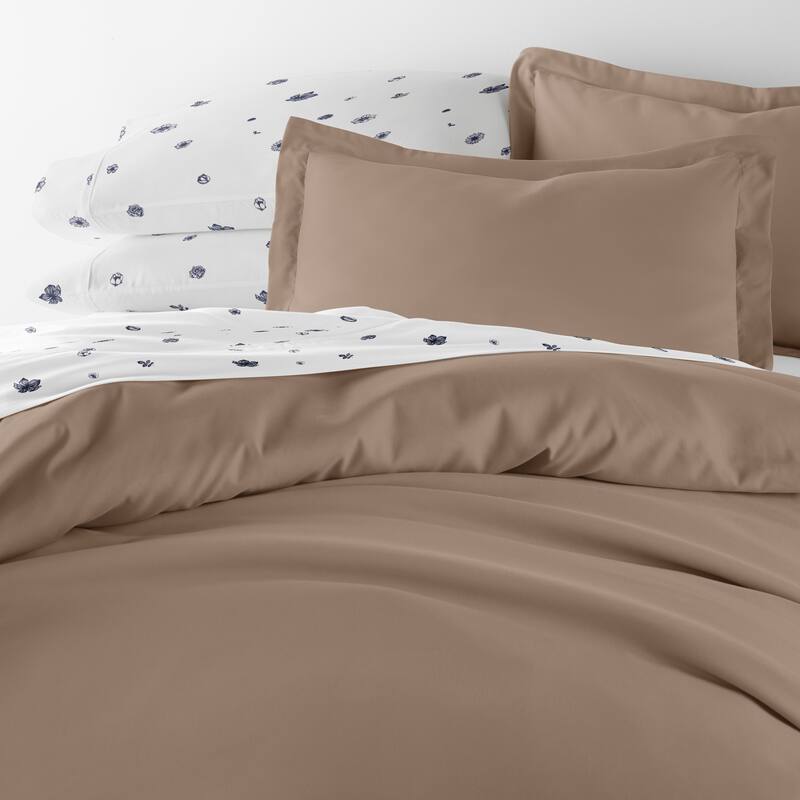 8pc Solid Duvet Bundle - Indigo Flowers - Full