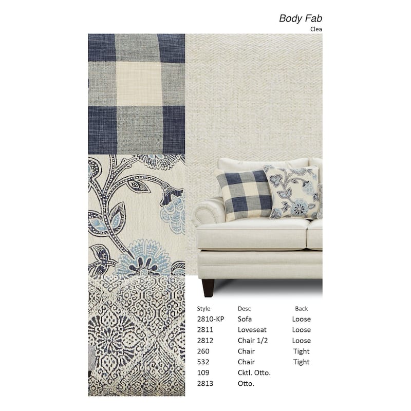 Catalina Linen Stationary Loveseat