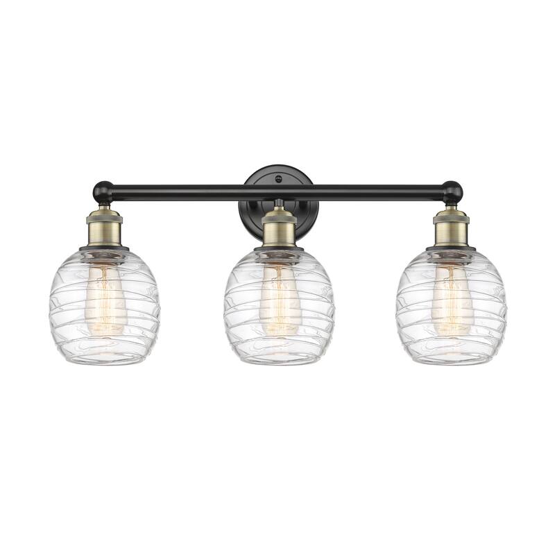 Innovations Lighting 616-3W-12-24 Belfast Vanity Belfast 3 Light 24" - Black Antique Brass / Deco Swirl