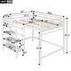preview thumbnail 5 of 14, Full Size Loft Bed with Built-in Storage Staircase and Hanger for Clothes, White - Solid Pine Wood Frame, Maximized Space