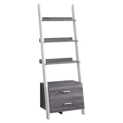 5-Tier Corner Bookcase with Tall Vertical Shelves for Books and Decorative Storage in Small Spaces - 69