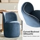 preview thumbnail 13 of 19, HULALA HOME Amalia Modern 21.5"W Ergonomic 360° Swivel Dining Chair with Curved Backrest Set of 4