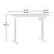 preview thumbnail 17 of 15, White Electric Standing Desk 4 Memory Presets 47x26 Inch USB A C Ports